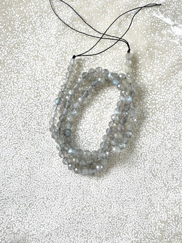 perlesetcreationbijoux - perles rondes à facettes en labradorite naturelle de 4 mm