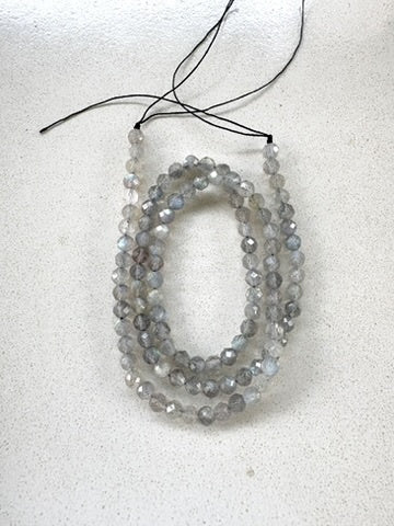 perlesetcreationbijoux - perles rondes à facettes en labradorite naturelle de 4 mm