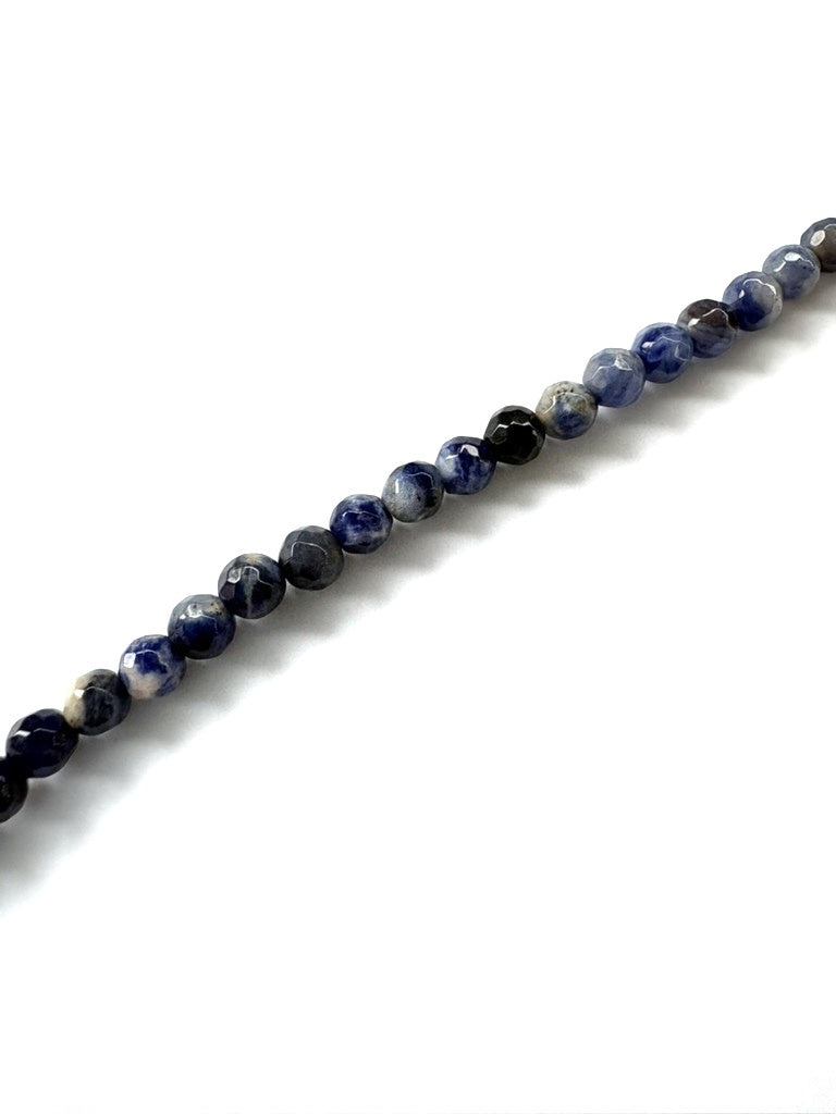 perlesetcreationbijoux - perles rondes à facettes en soladite naturelle de 4 mm