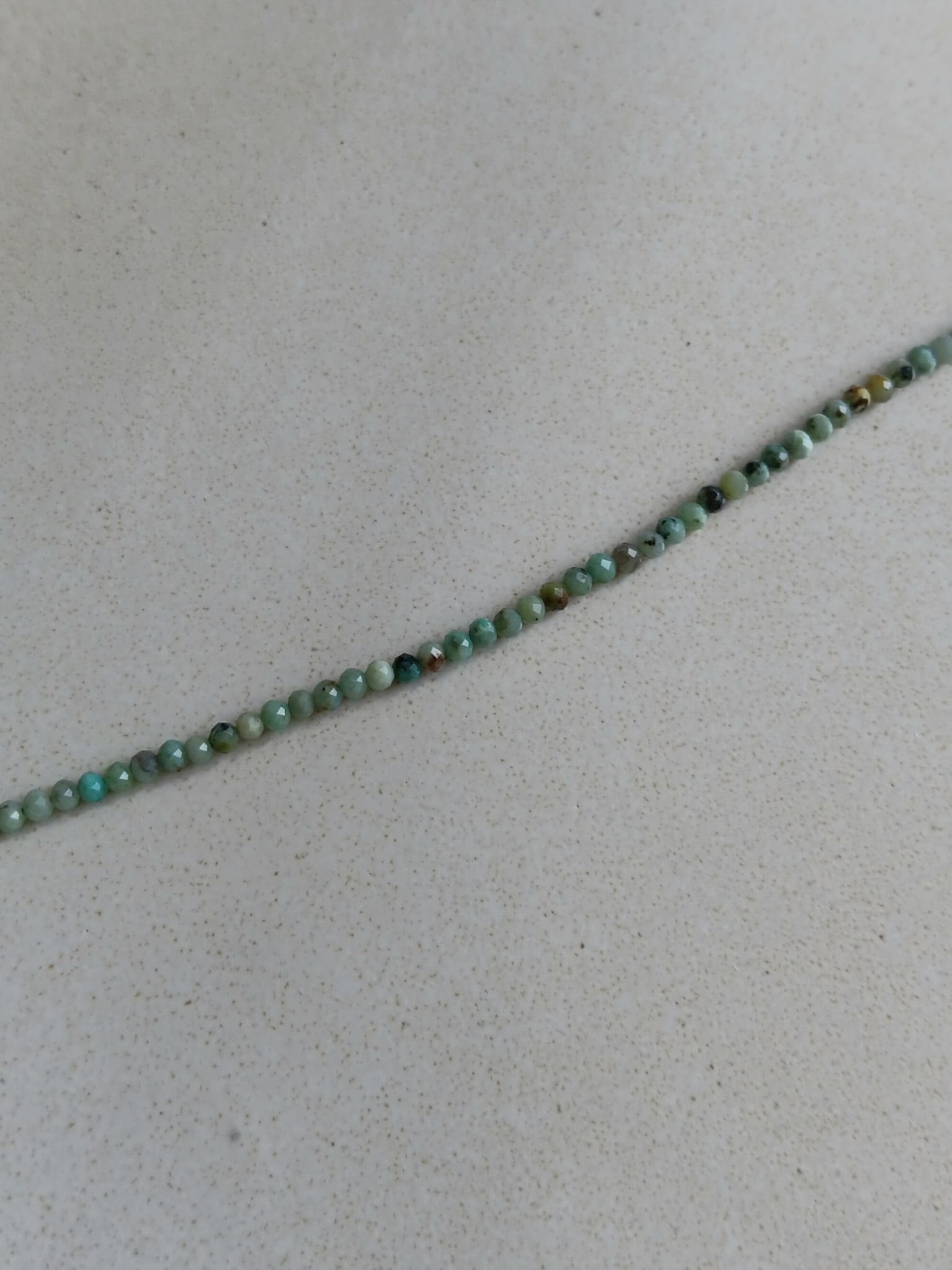 perlesetcreationbijoux - fil de perles rondes à facettes en turquoise africaine de 2 mm