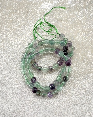 perlesetcreationbijoux - perles rondes en fluorite naturelle 6 mm