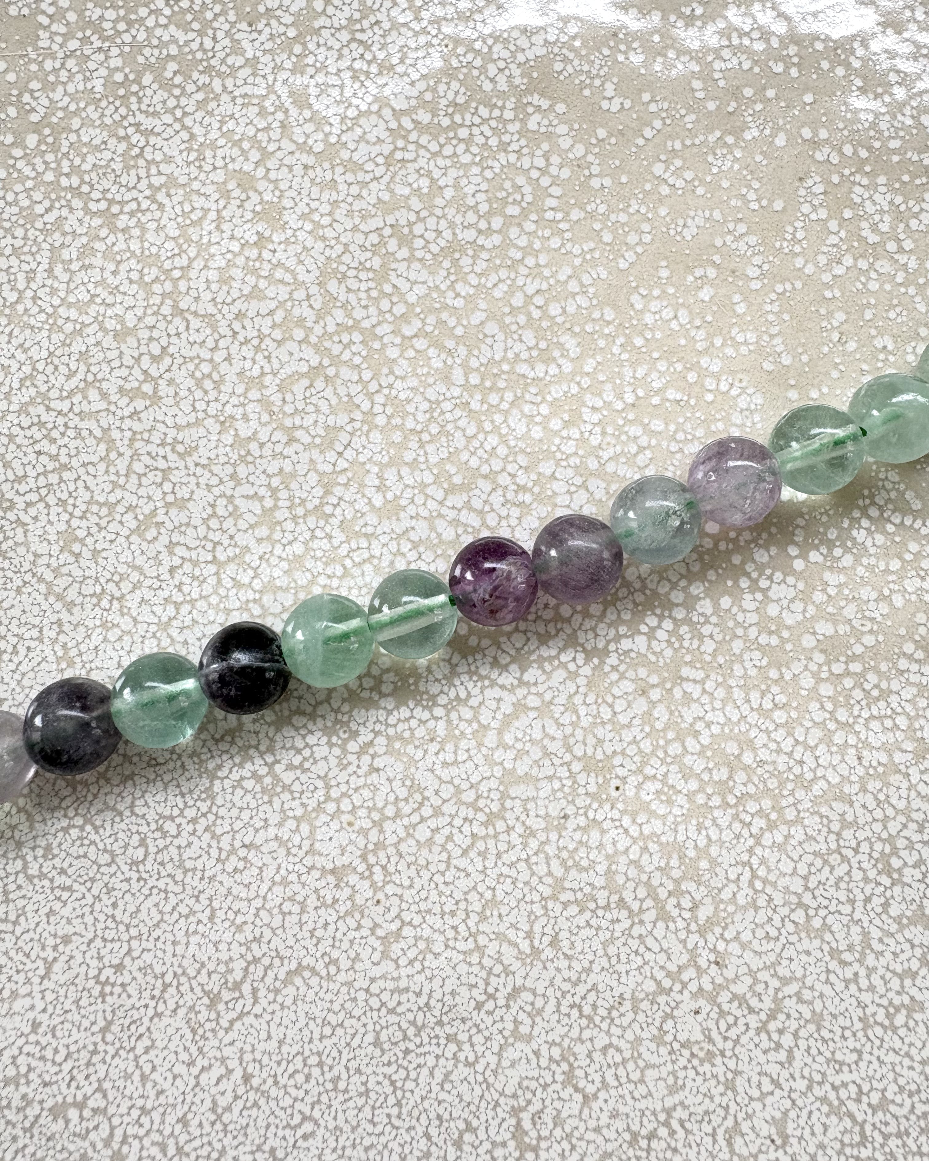perlesetcreationbijoux - perles rondes en fluorite naturelle 8 mm