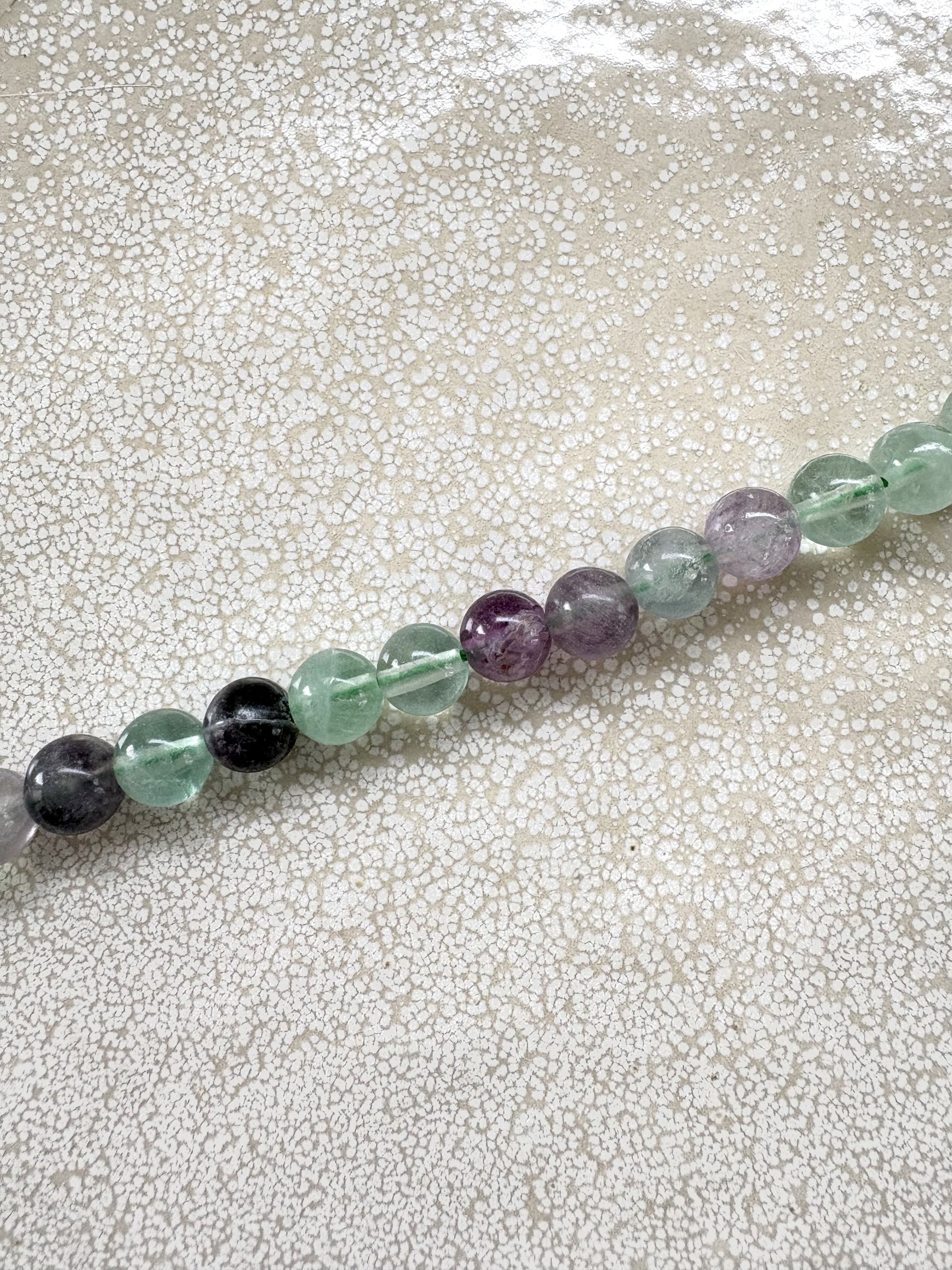 perlesetcreationbijoux - perles rondes en fluorite naturelle 8 mm
