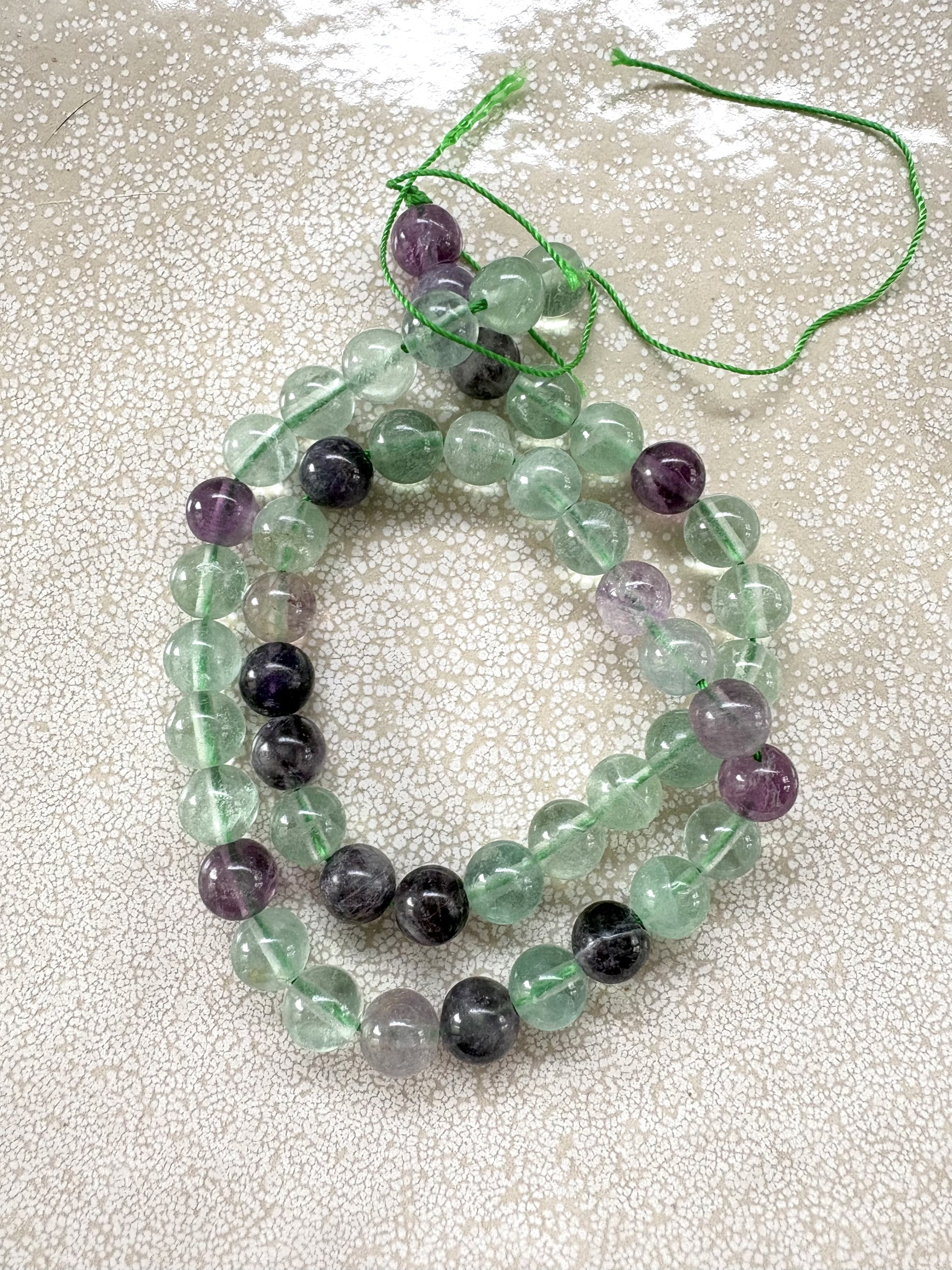 perlesetcreationbijoux - perles rondes en fluorite naturelle 8 mm