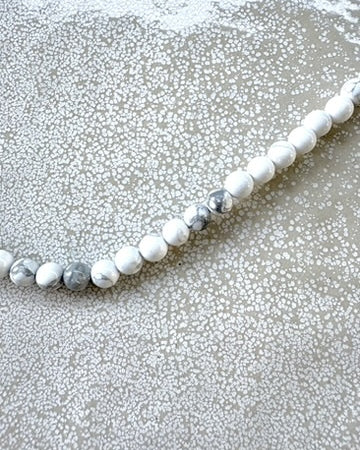 perlesetcreationbijoux - perles rondes en howlite naturelle de 6 mm