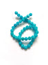 perlesetcreationbijoux - fil de perles de jade naturelle teintées turquoise de 8 mm
