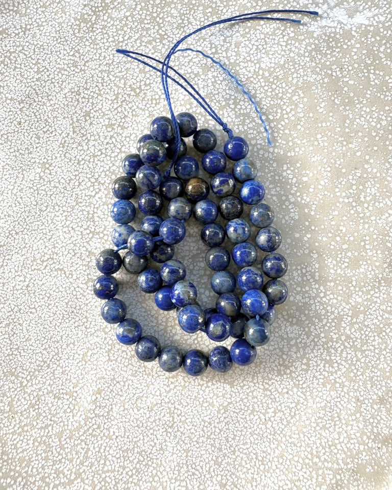 perlesetcreationbijoux - perles rondes en lapis-lazuli naturel de 6 mm