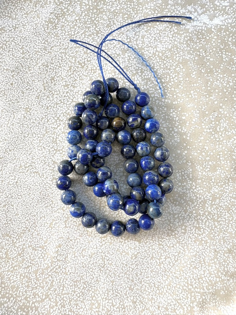 perlesetcreationbijoux - perles rondes en lapis-lazuli naturel de 6 mm