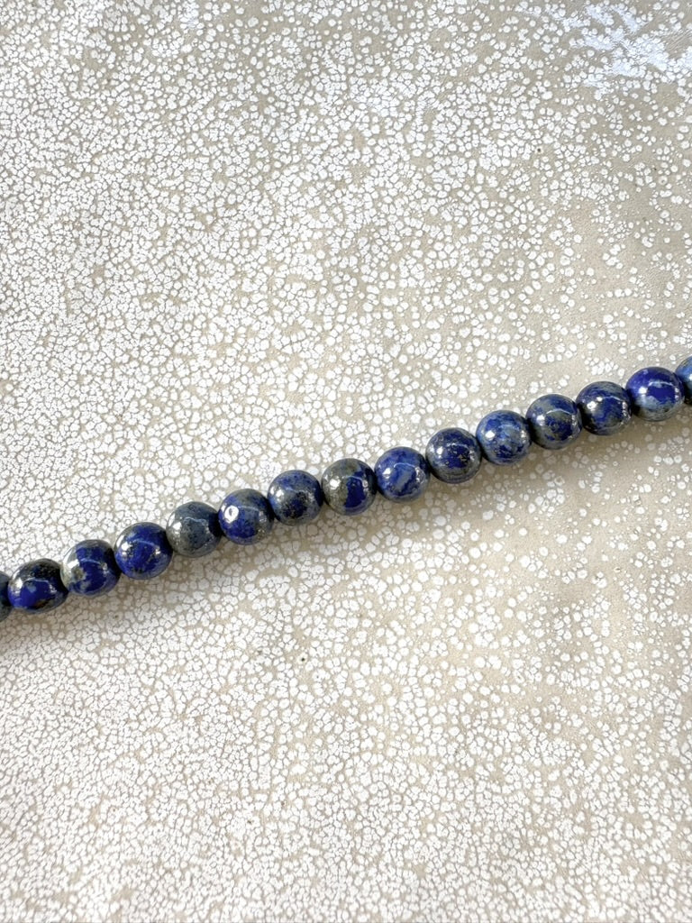 perlesetcreationbijoux - perles rondes en lapis-lazuli naturel de 6 mm