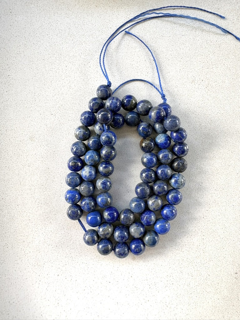 perlesetcreationbijoux - perles rondes en lapis-lazuli naturel de 6 mm