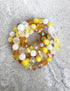 perlesetcreationbijoux - fil de perles rondes à facettes multicolores 6 mm jaune