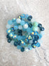perlesetcreationbijoux - fil de perles rondes à facettes multicolores 6 mm bleu turquoise