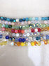 perlesetcreationbijoux - fils de perles rondes à facettes multicolores 6 mm de différentes couleurs