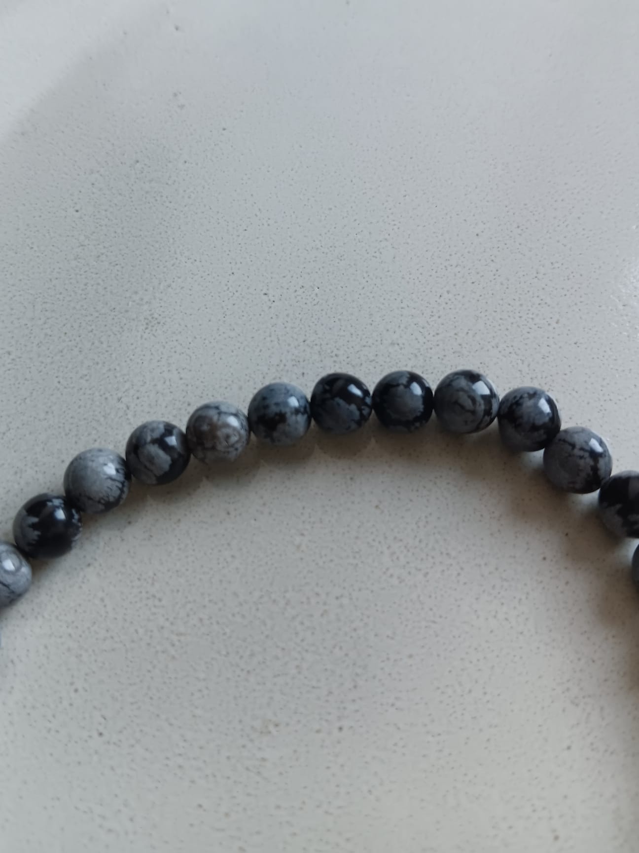 Perles rondes obsidienne mouchetée naturelle - 6 mm