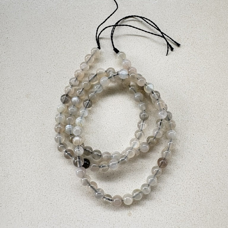 perlesetcreationbijoux - perles en pierre de lune grise naturelle de 4 mm