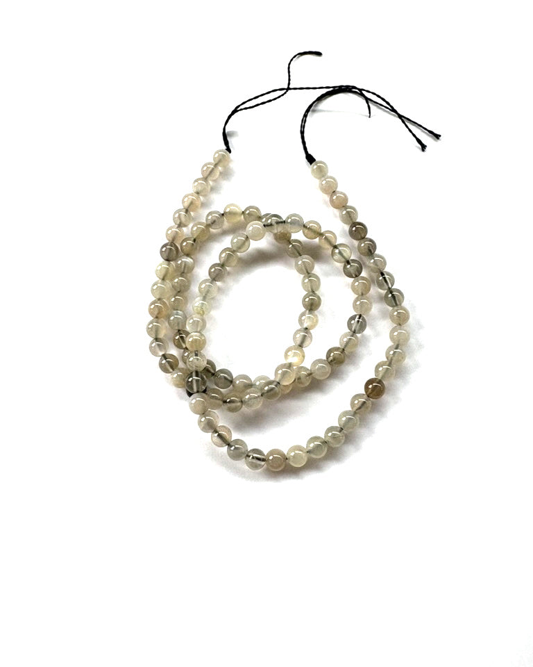 perlesetcreationbijoux - perles en pierre de lune grise naturelle de 4 mm