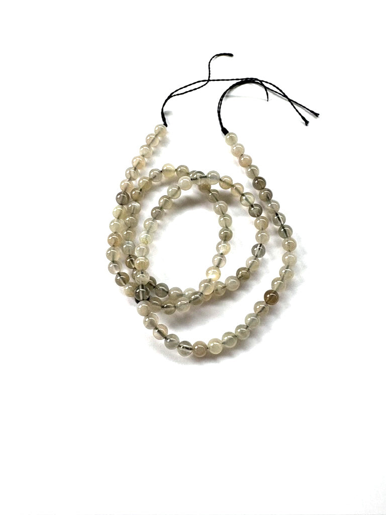 perlesetcreationbijoux - perles en pierre de lune grise naturelle de 4 mm