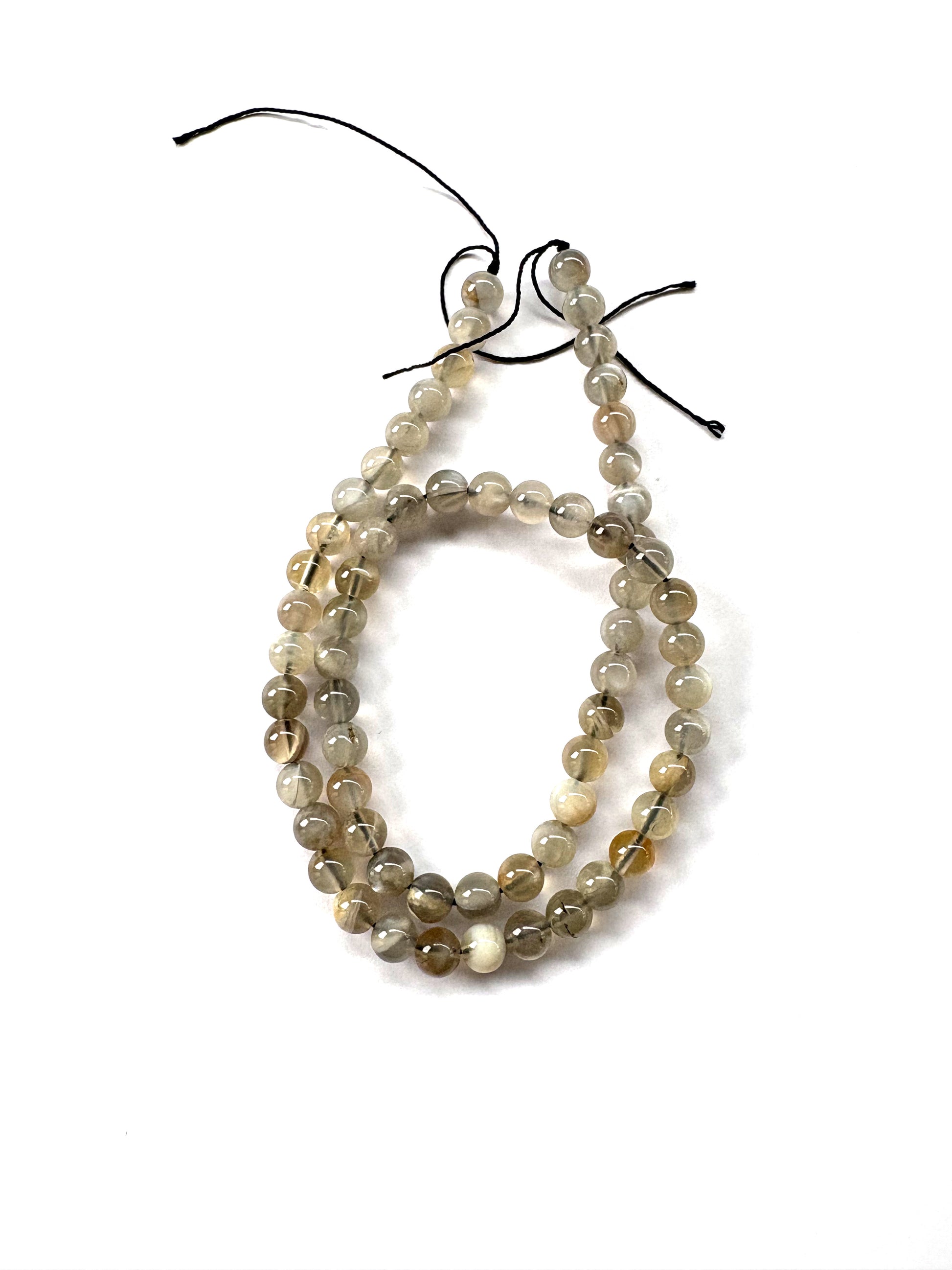 perlesetcreationbijoux - perles en pierre de lune grise naturelle de 6 mm