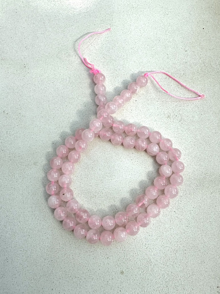 perlesetcreationbijoux - perles rondes en quartz rose naturel de madagascar 6 mm