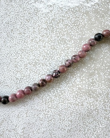 perlesetcreationbijoux - perles rondes en rhodonite naturelle de 6 mm