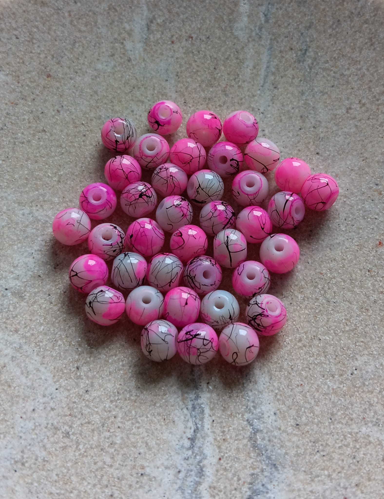 perlesetcreationbijoux-perles-rondes-tricolores-6mm-rose