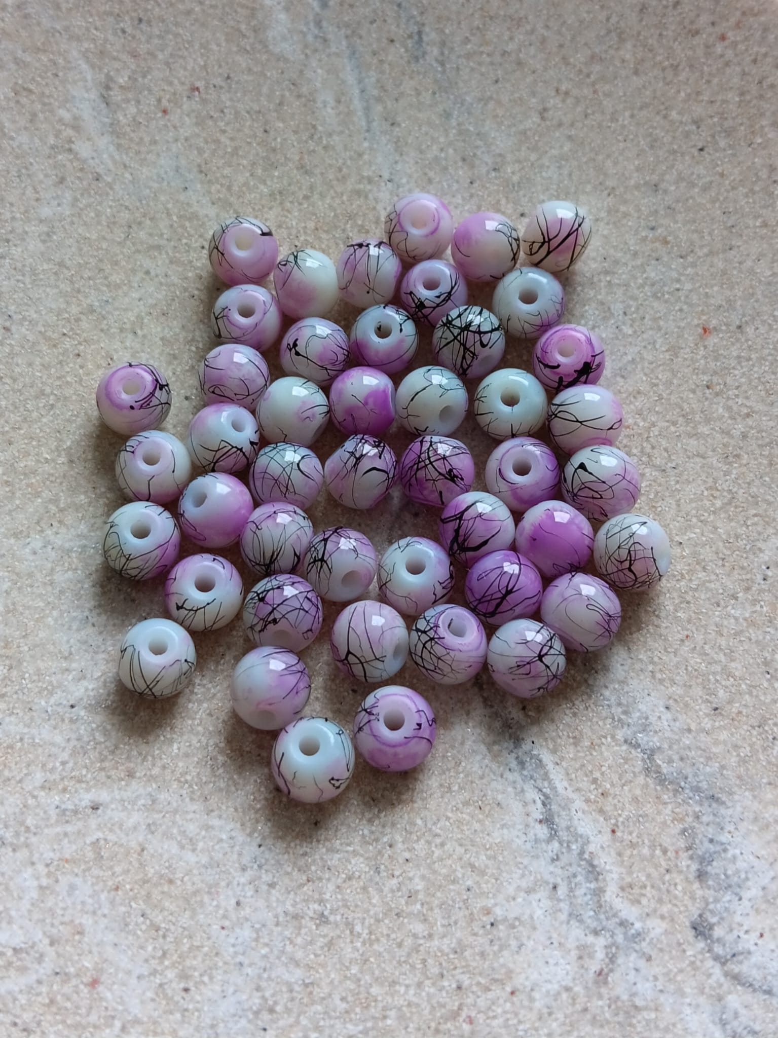 perlesetcreationbijoux-perles-rondes-tricolores-6mm-violet