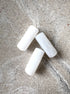 perlesetcreationbijoux - perles tubes marbrées en acrylique de 20x8 mm blanches