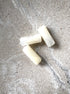 perlesetcreationbijoux - perles tubes marbrées en acrylique de 20x8 mm blanc cassé