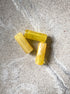 perlesetcreationbijoux - perles tubes marbrées en acrylique de 20x8 mm jaunes