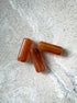 perlesetcreationbijoux - perles tubes marbrées en acrylique de 20x8 mm oranges