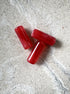 perlesetcreationbijoux - perles tubes marbrées en acrylique de 20x8 mm rouges