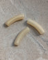 perlesetcreationbijoux - perle tube incurvé beige irrisé en acrylique