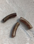 perlesetcreationbijoux - perle tube incurvé marron irrisé en acrylique