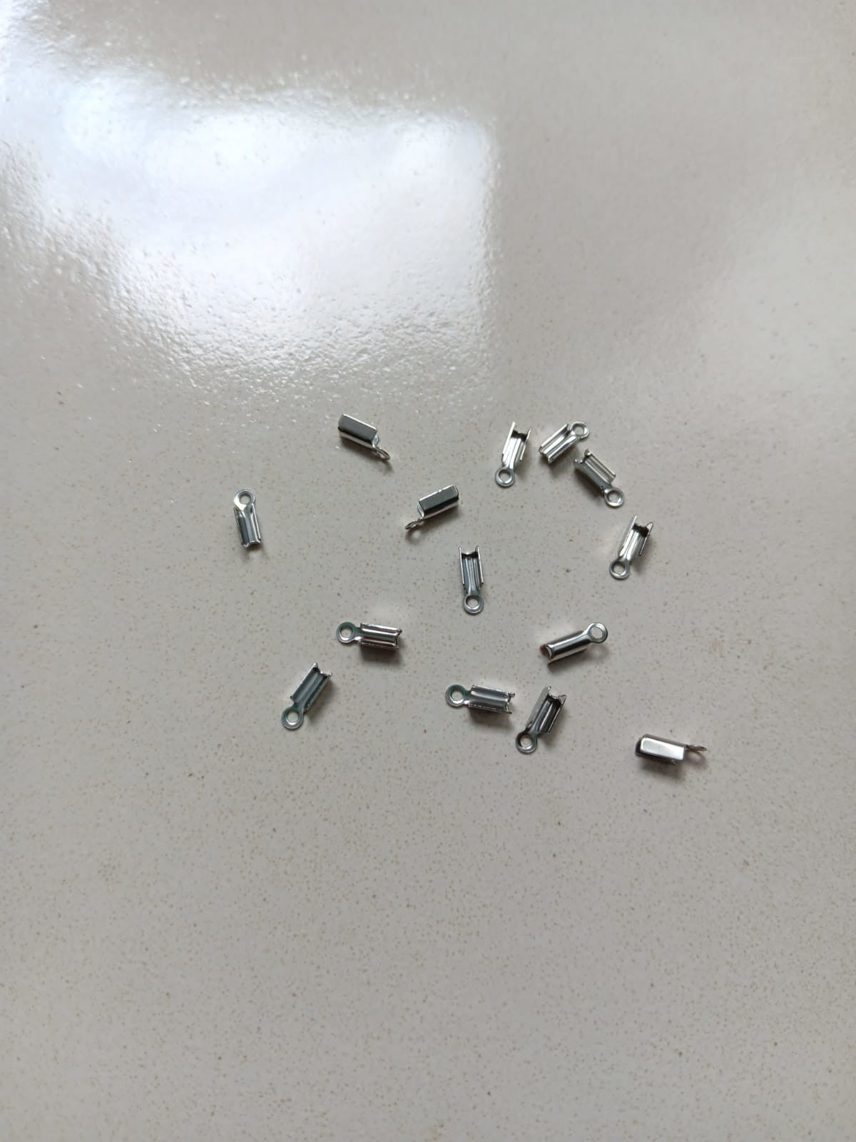 perlesetcrétionbijoux - embouts type pince lacet en acier inoxydable argenté pour cordon de 2 mm