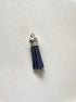 perlesetcreationbijoux - pompon suédine attache argentée 36 mm bleu marine
