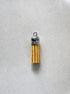 perlesetcreationbijoux - pompon suédine attache argentée 36 mm jaune moutarde
