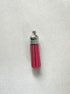 perlesetcreationbijoux - pompon suédine attache argentée 36 mm rose fuchsia