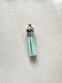 perlesetcreationbijoux - pompon suédine attache argentée 36 mm turquoise