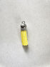perlesetcreationbijoux - pompon suédine attache argentée 36 mm jaune