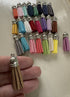 perlesetcreationbijoux - pompon suédine attache argentée 36 mm de différentes couleurs