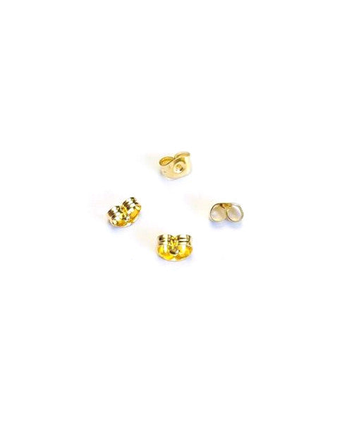 perlesetcreationbijoux poussoirs pour clous d'oreilles en acier ioxydable doré
