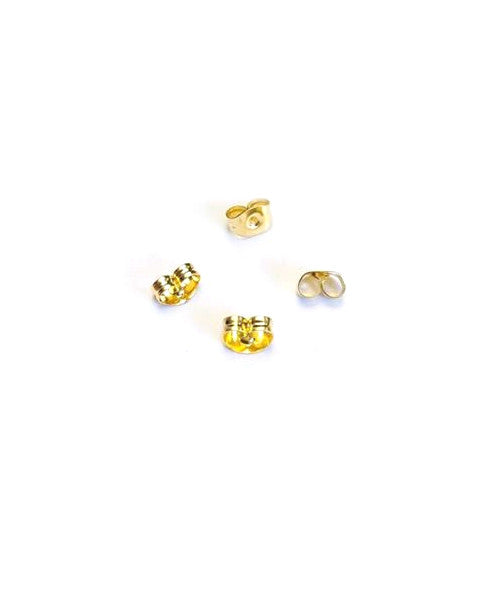 Poussoirs pour clous d'oreilles acier inox doré - x2