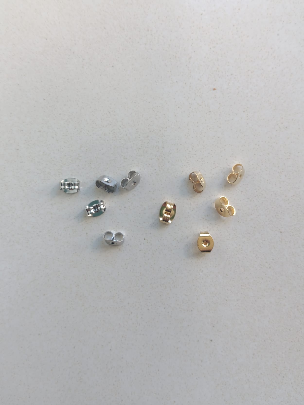 perlesetcreationbijoux - poussoirs pour clous d'oreilles en acier inoxydable argenté et doré