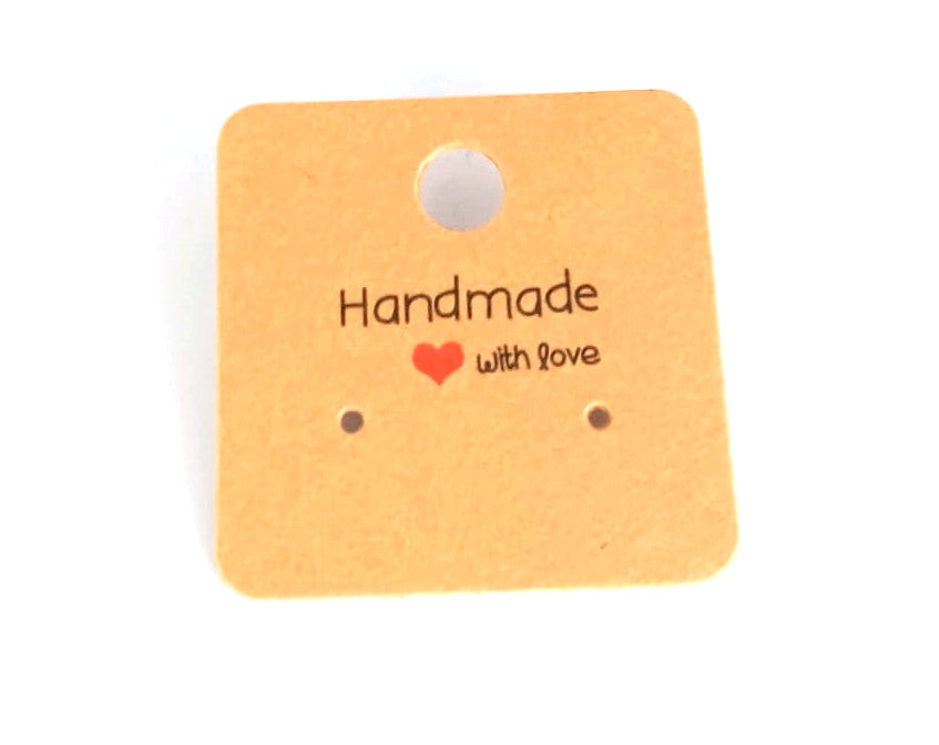Etiquettes cartonnées, présentoir pour boucles d'oreilles - 4cm x10