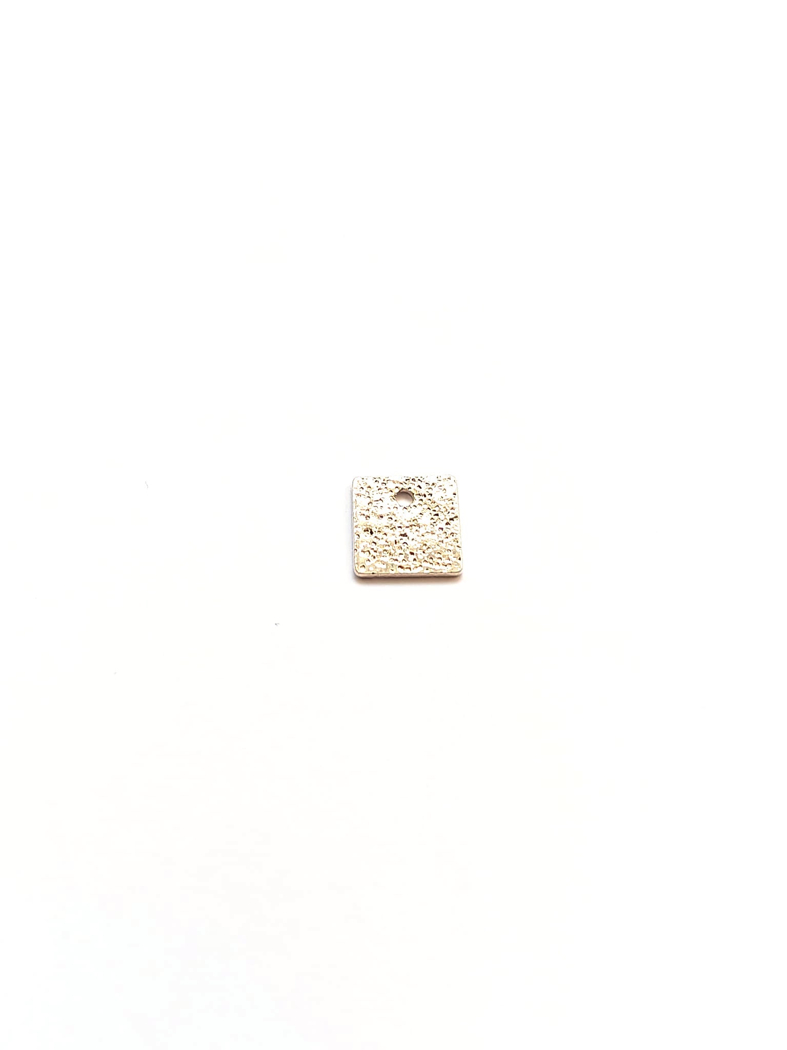 perlesetcreationbijoux - sequin carré effet pailleté en laiton de 8 mm argenté