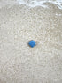 perlesetcreationbijoux - sequin émaillé carré 8 mm bleu
