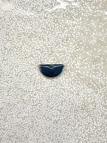 perlesetcreationbijoux - sequin émaillé demi-lune 8x15 mm bleu nuit