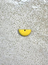 perlesetcreationbijoux - sequin émaillé demi-lune 8x15 mm jaune