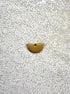 perlesetcreationbijoux - sequin émaillé demi-lune 8x15 mm jaune moutarde