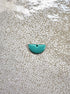 perlesetcreationbijoux - sequin émaillé demi-lune 8x15 mm turquoise